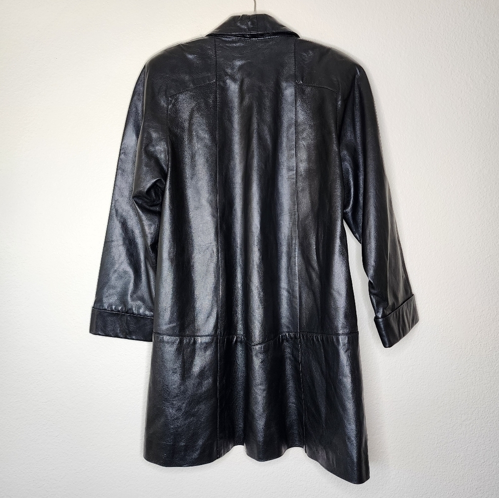Vintage Romano by Red Kid Black Leather Jacket M - Picture 3 of 5